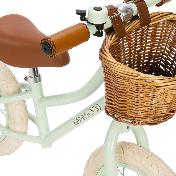Balance Bike with Basket - Pale Mint