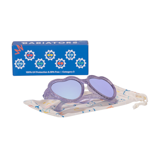 Lavender Shimmer Mirrored Lense Sunglasses
