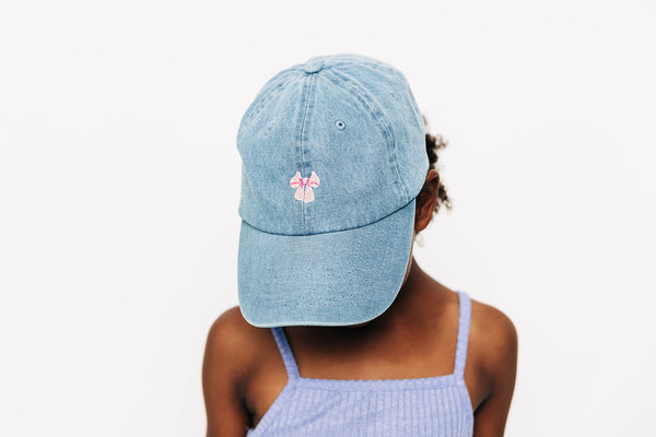 Tiny Pink Bow Baseball Hat