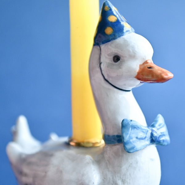 Blue Goose Porcelain Cake Topper