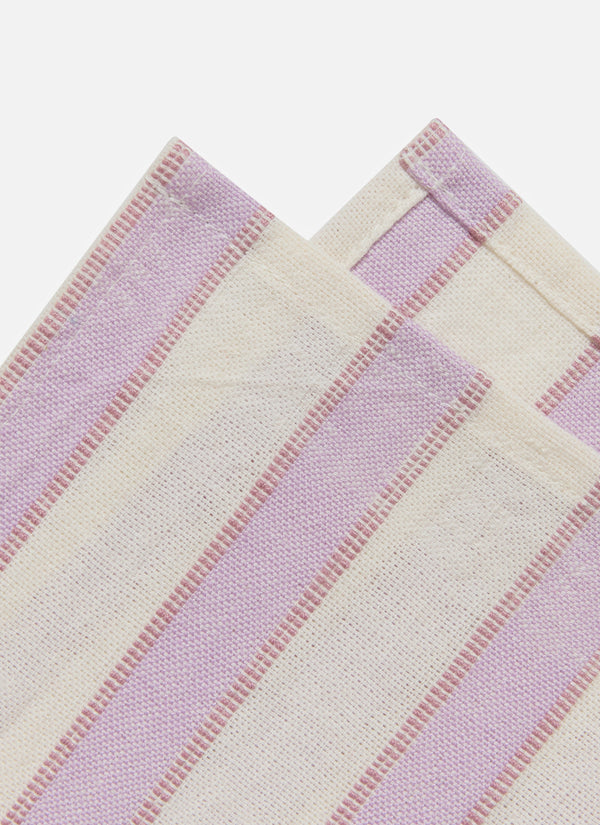 Striped Lilac & Cream Napkins
