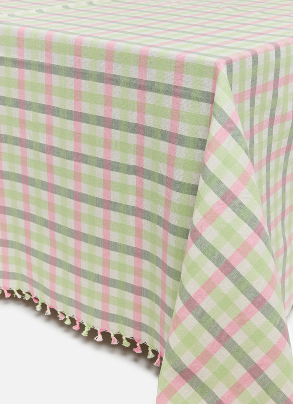 Gingham Clover Tablecloth