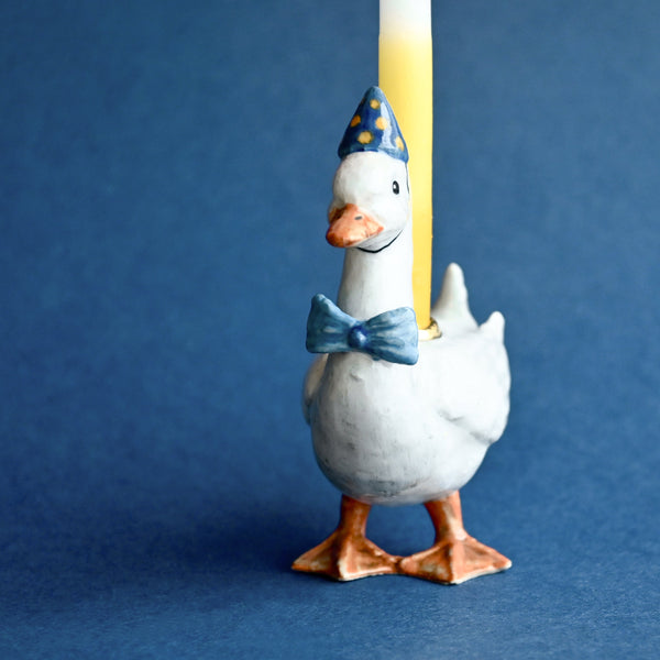 Blue Goose Porcelain Cake Topper