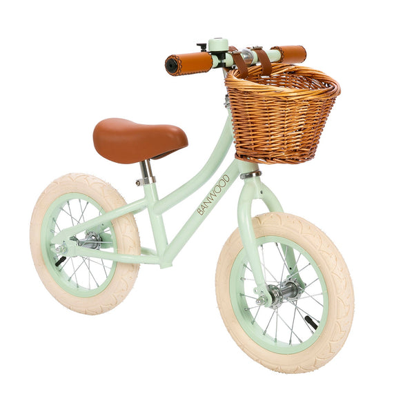 Balance Bike with Basket - Pale Mint