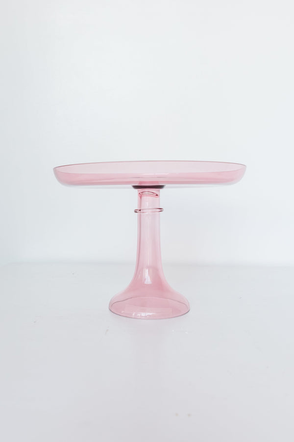 Rose Glass Cake Stand