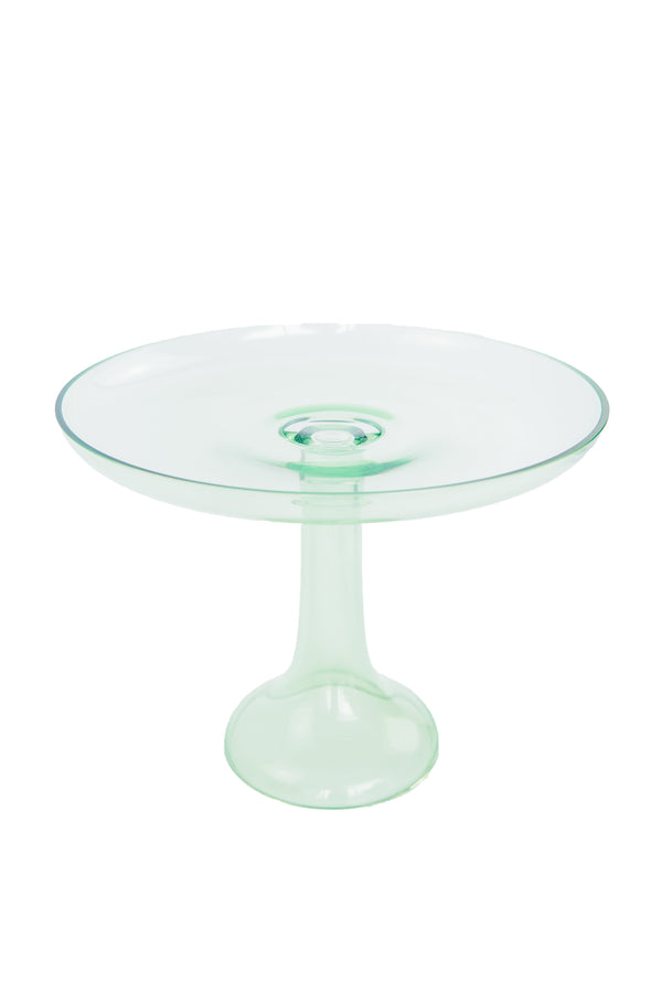 Mint Green Glass Cake Stand