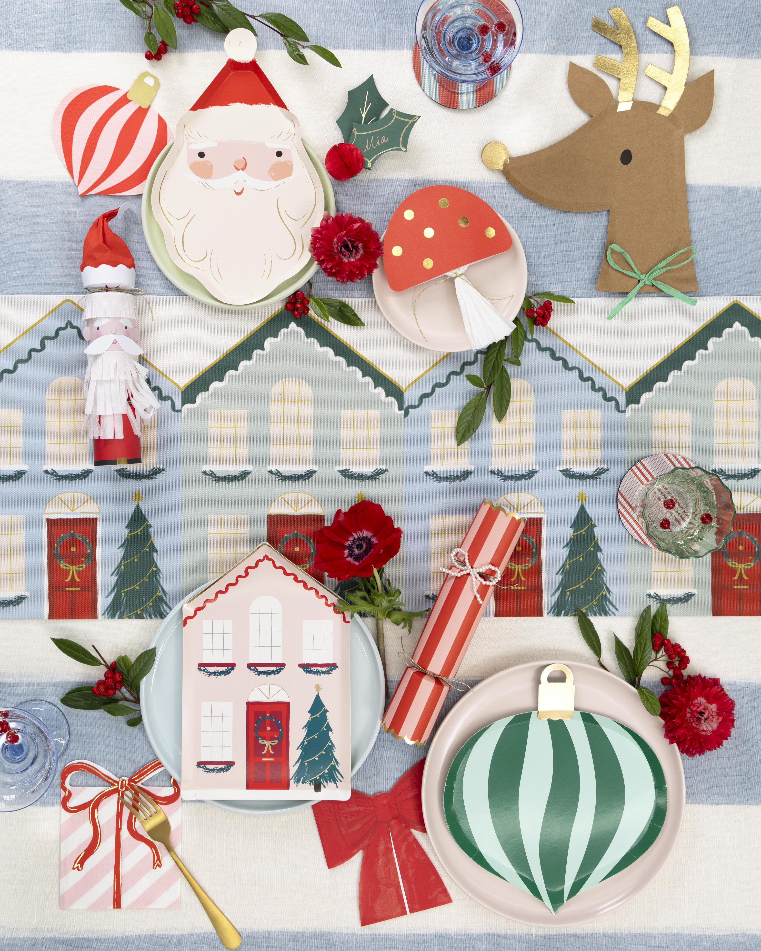 Meri Meri x Chilewich Festive Houses Table Runner