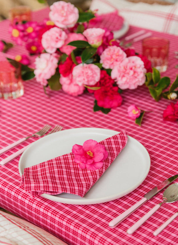 Katherine Plaid Valentine Napkins