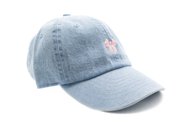 Tiny Pink Bow Baseball Hat