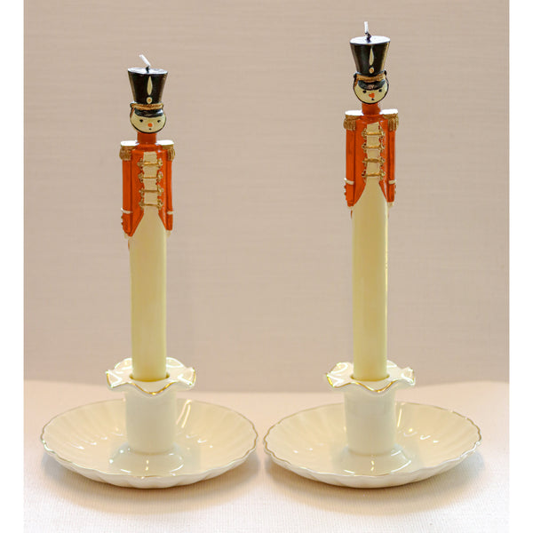 Gilded Cream Candle Holder - Pair