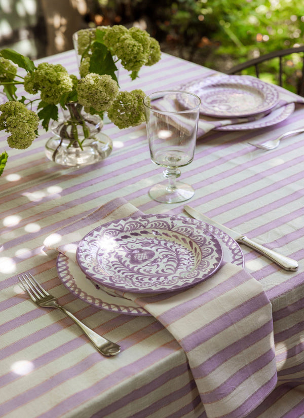 Striped Lilac & Cream Napkins