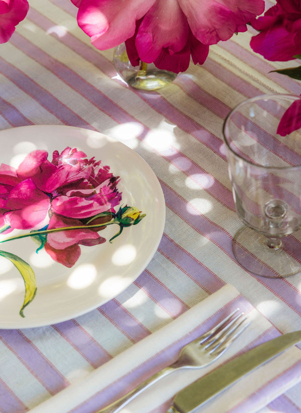 Striped Lilac & Cream Napkins