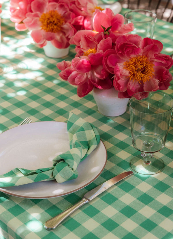 Gingham Lime Tablecloth
