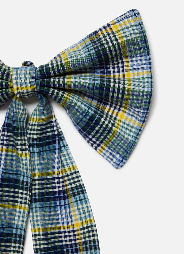 Maine Plaid Multicolor Fabric Bow
