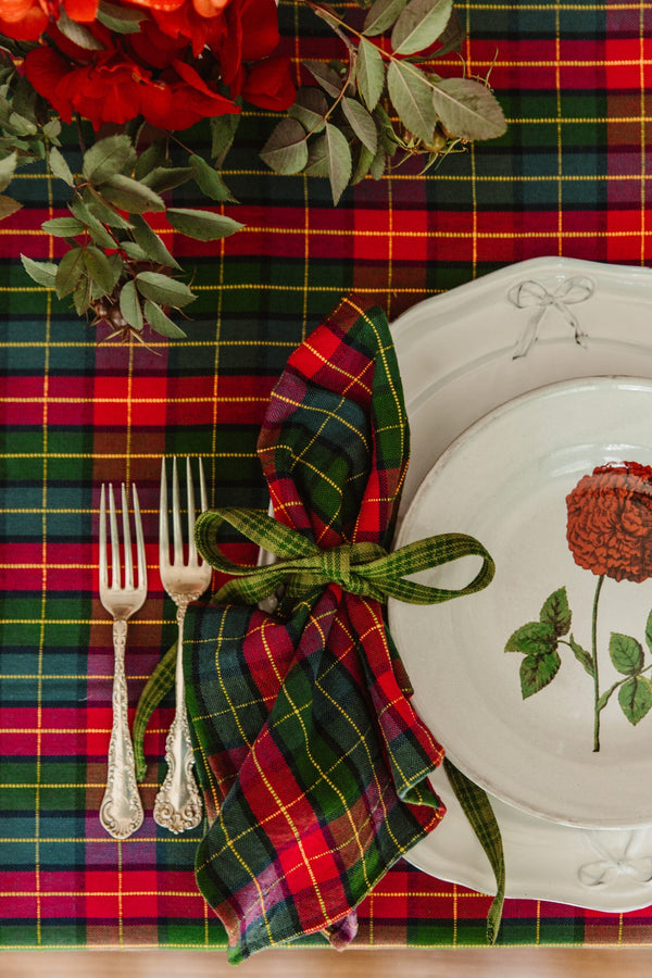 Holly Plaid Multi Color Napkins