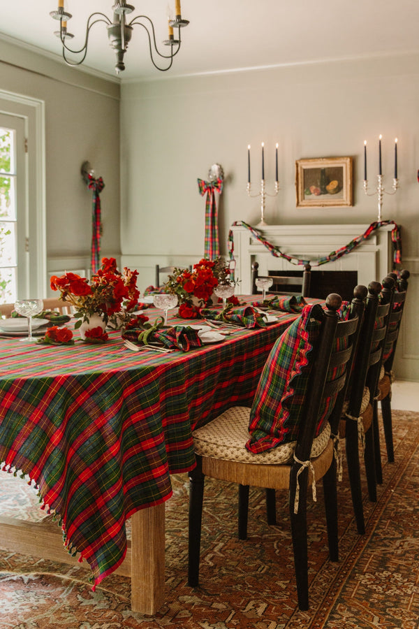 Holly Plaid Multi Tablecloth