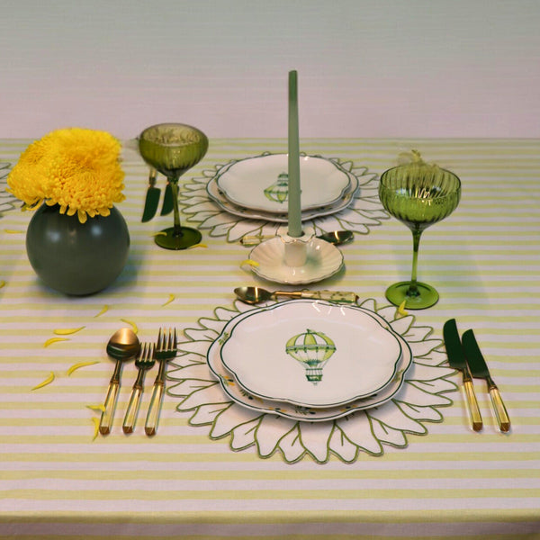 Buttercream Yellow Stripe Tablecloth