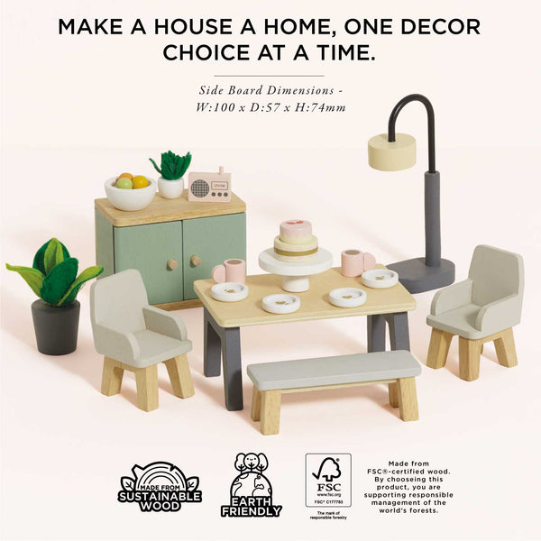 Wooden Dolls House Dining Room