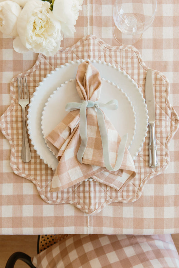 Gingham Blush Napkins