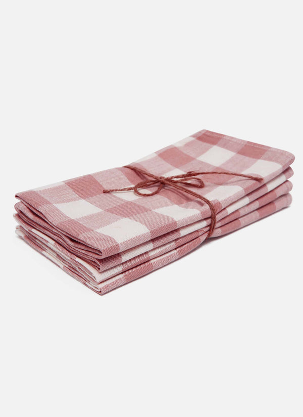 Gingham Rosa Napkins
