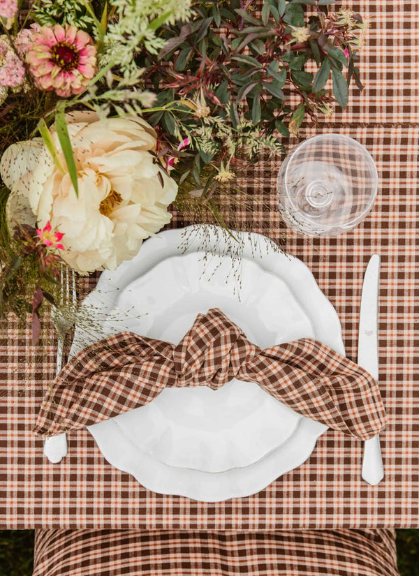 Hudson Plaid Sienna Napkins