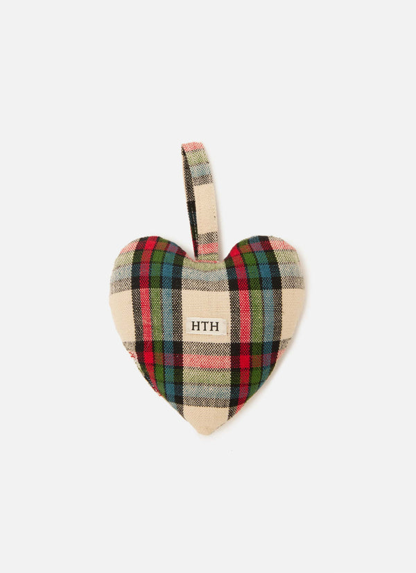 Idyllwild Plaid Multi Heart Ornament