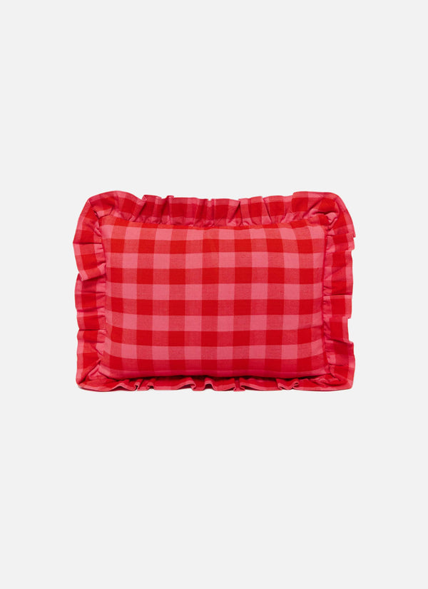 Gingham Guava Petite Pillow