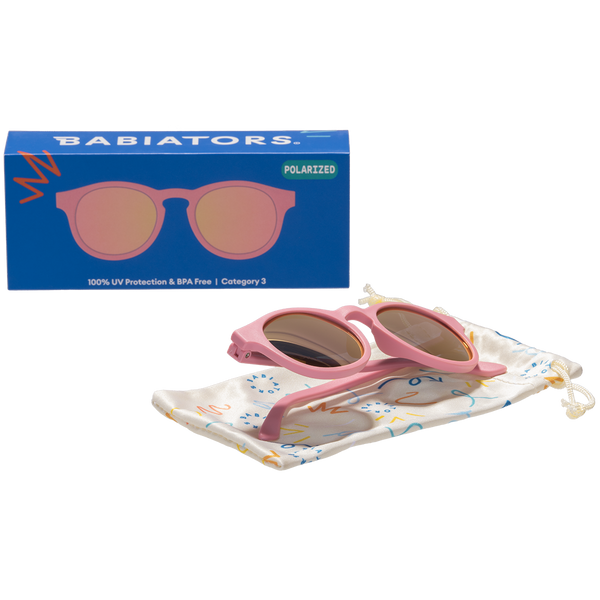 Pink Keyhole Mirrored Lense Sunglasses