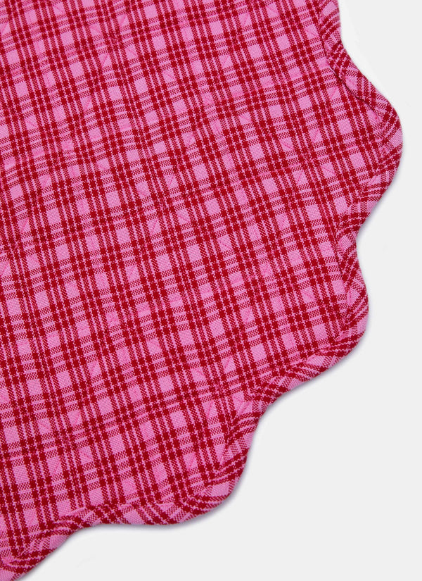 Katherine Plaid Scalloped Edge Placemat