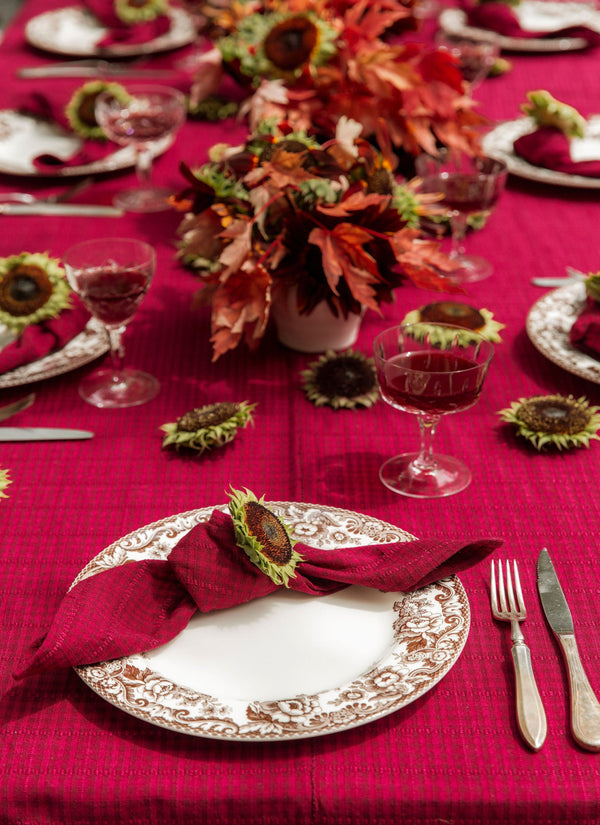 Soho Two Toned Bordeaux Tablecloth