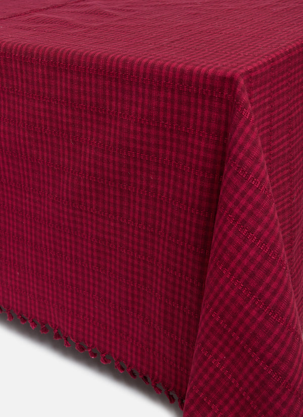 Soho Two Toned Bordeaux Tablecloth
