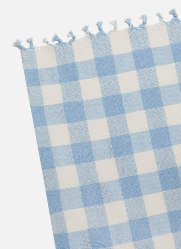 Gingham Baby Blue Tablecloth