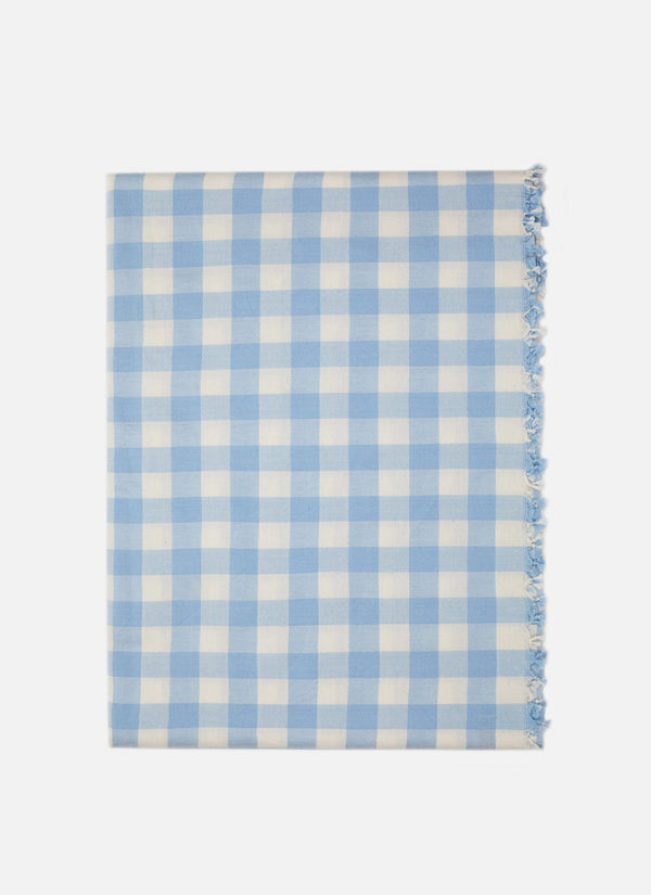 Gingham Baby Blue Tablecloth