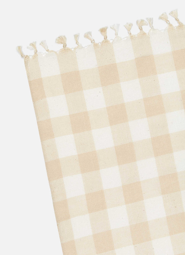 Gingham Cream Tablecloth