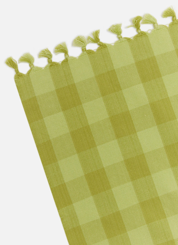 Gingham Citron Tablecloth