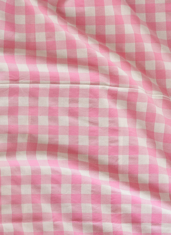 Gingham Peony Tablecloth
