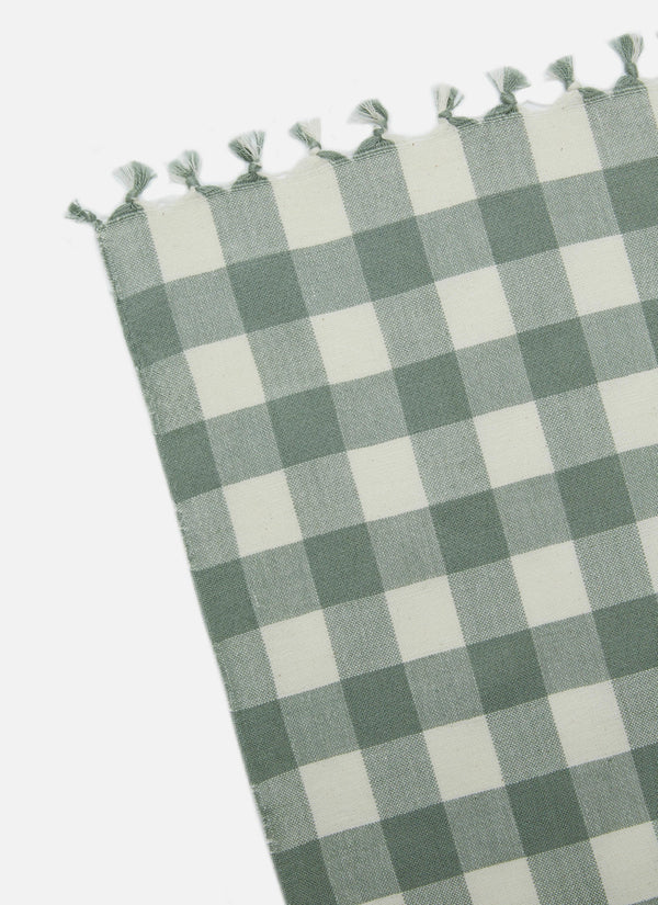 Gingham Sage Tablecloth