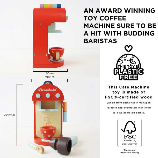 Wooden Toy Coffee Machine & Cup