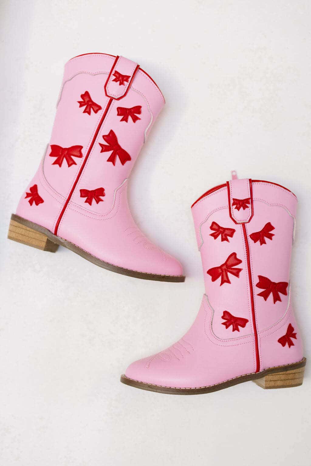 Cowboy Boots Girls Bow Boots Cowgirl Red Pink Bow Boots