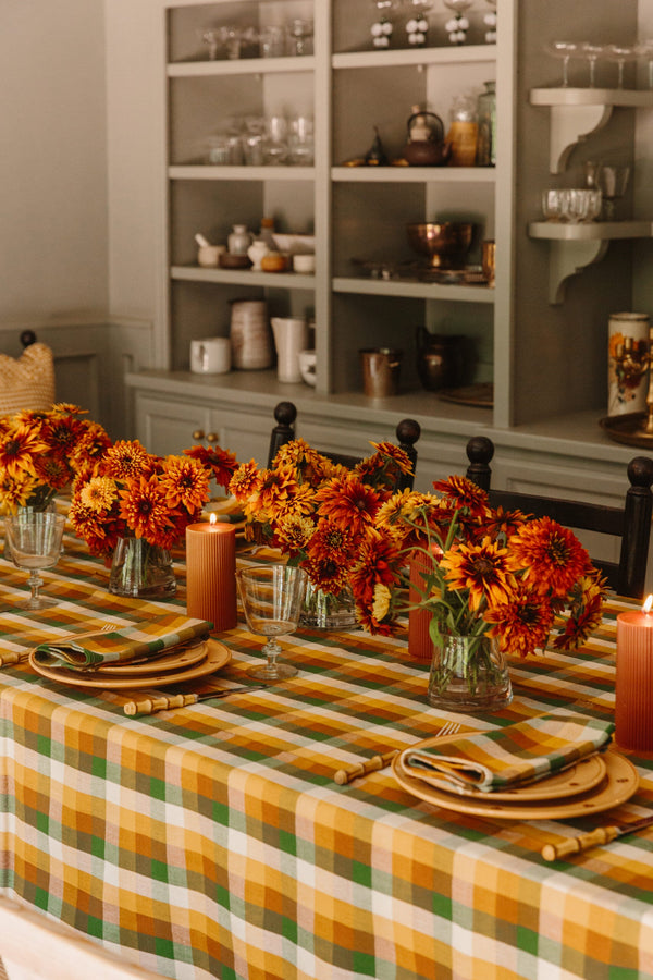 Gingham Oak Tablecloth