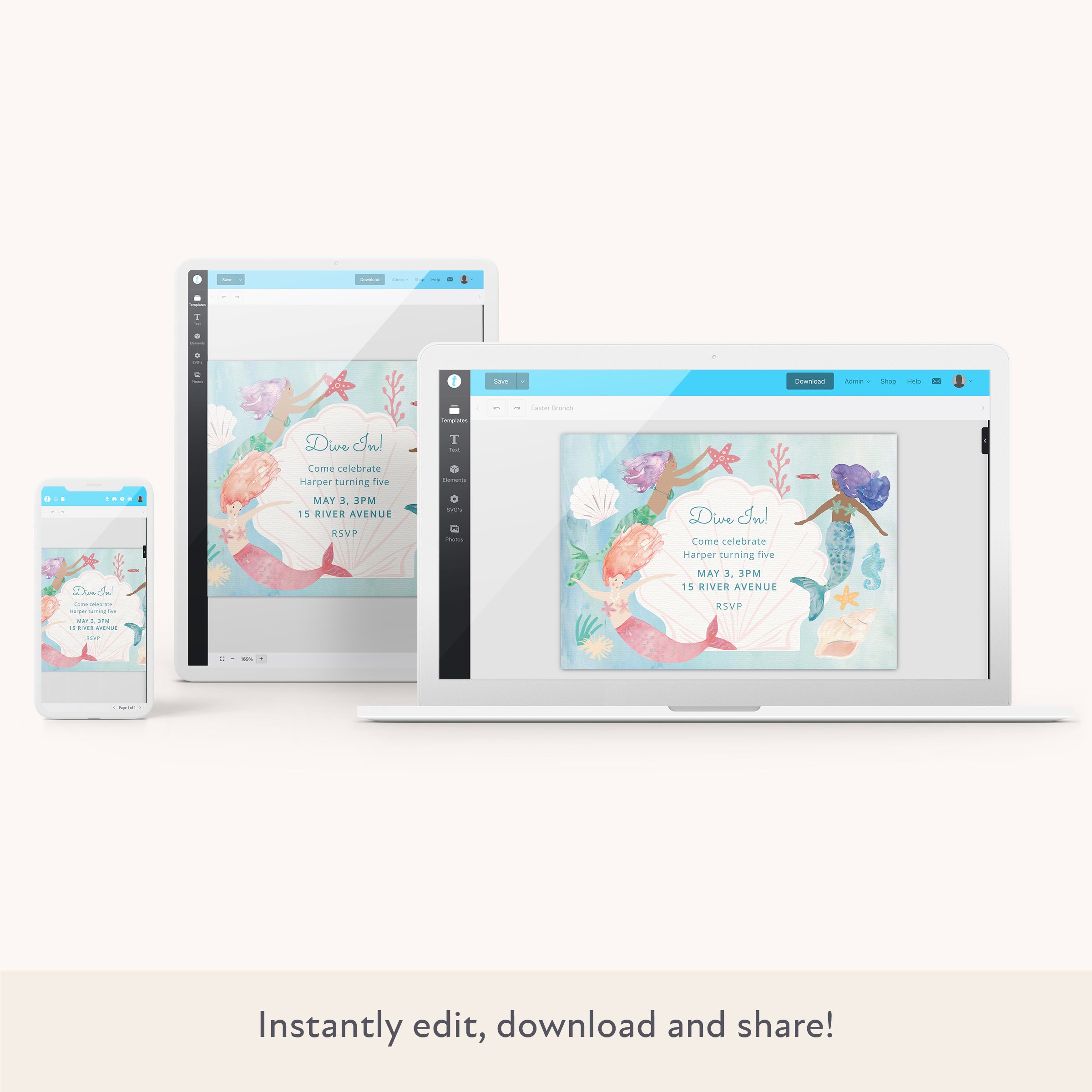 Mermaid Invitation – Meri Meri