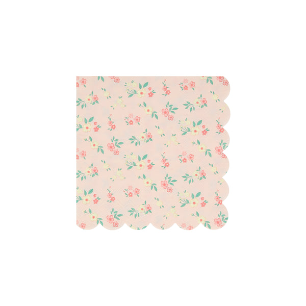 Our paper napkins, in a small size, feature a pretty ditsy floral pattern and 4 vintage pastel color ways. Image4