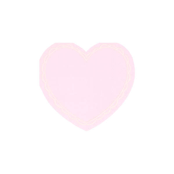 Our paper napkins, featuring pink napkins and other beautiful pastel shades, are heart shaped. Image7