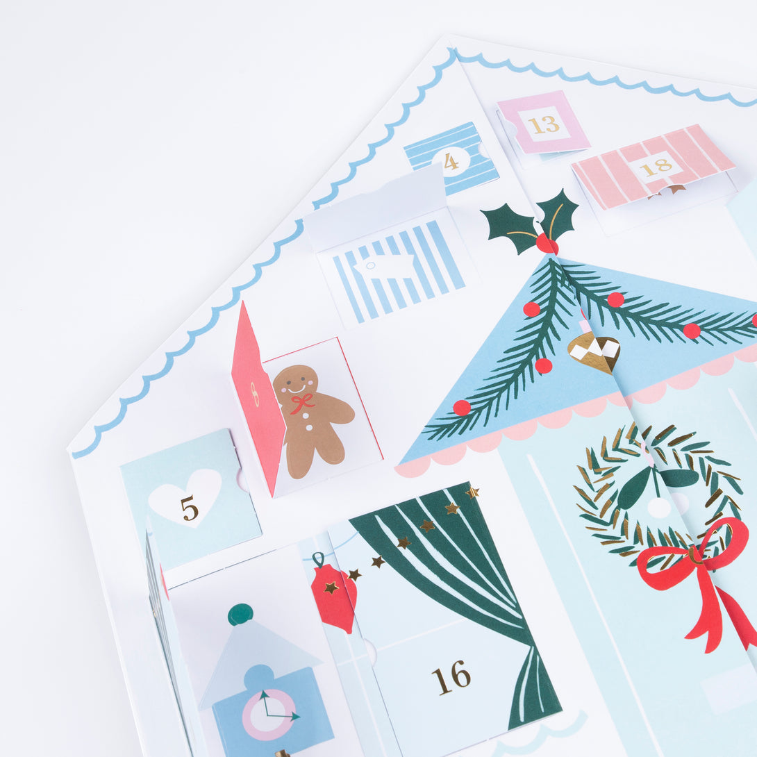 Our sticker advent calendar, with stickers to decorate Santa's cabin, is the perfect festive playful activity for kids.