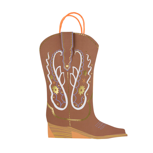 Our western boot party bags are perfect for a western party, fun and colorful with room to pack with party bag gifts. Image1
