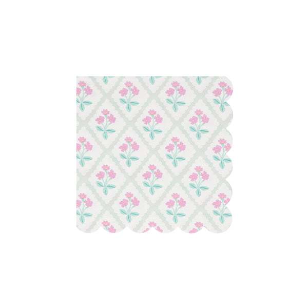 Our small napkins have floral designs in pretty pastels, perfect as garden party napkins. Image7
