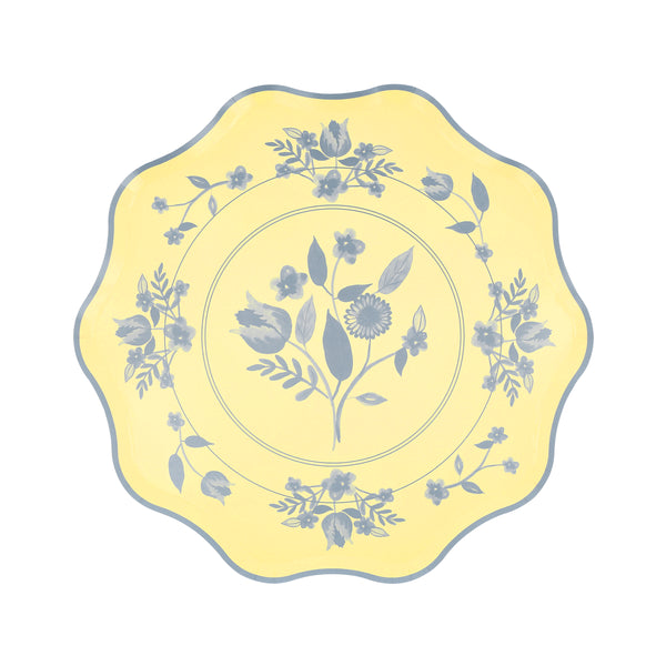 Our pastel plates, made from high-quality paper, have a striking cobalt blue botanical illustration, ideal for baby showers and bridal showers. Image6