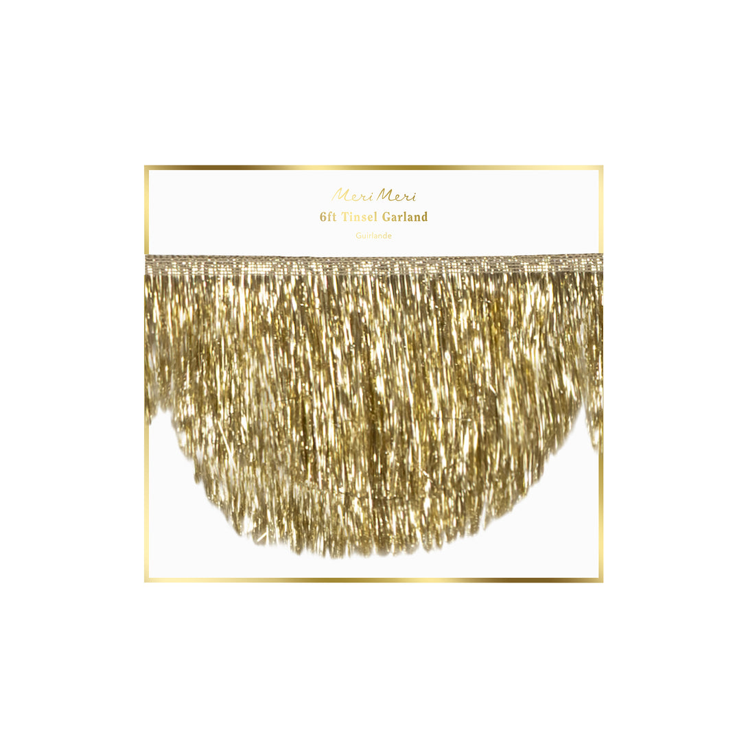 Use our gold tinsel garland to make your Christmas and New Year parties look so festive. Image5