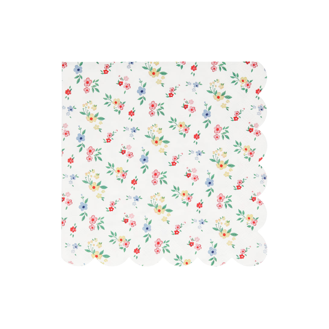 Use our large napkins, with floral designs, for table layering at your garden parties, bridal showers or as baby shower napkins.