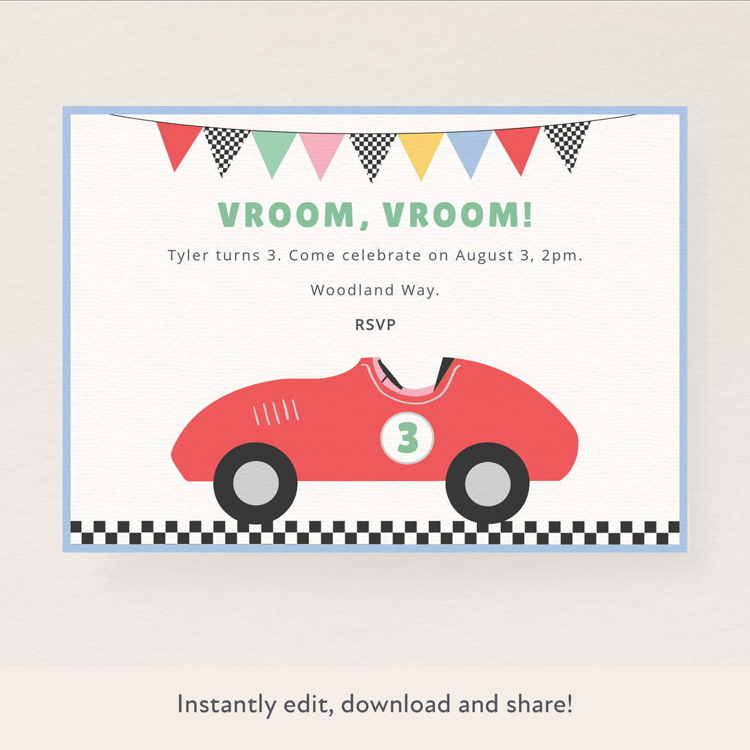 Car Party Invitation – Meri Meri